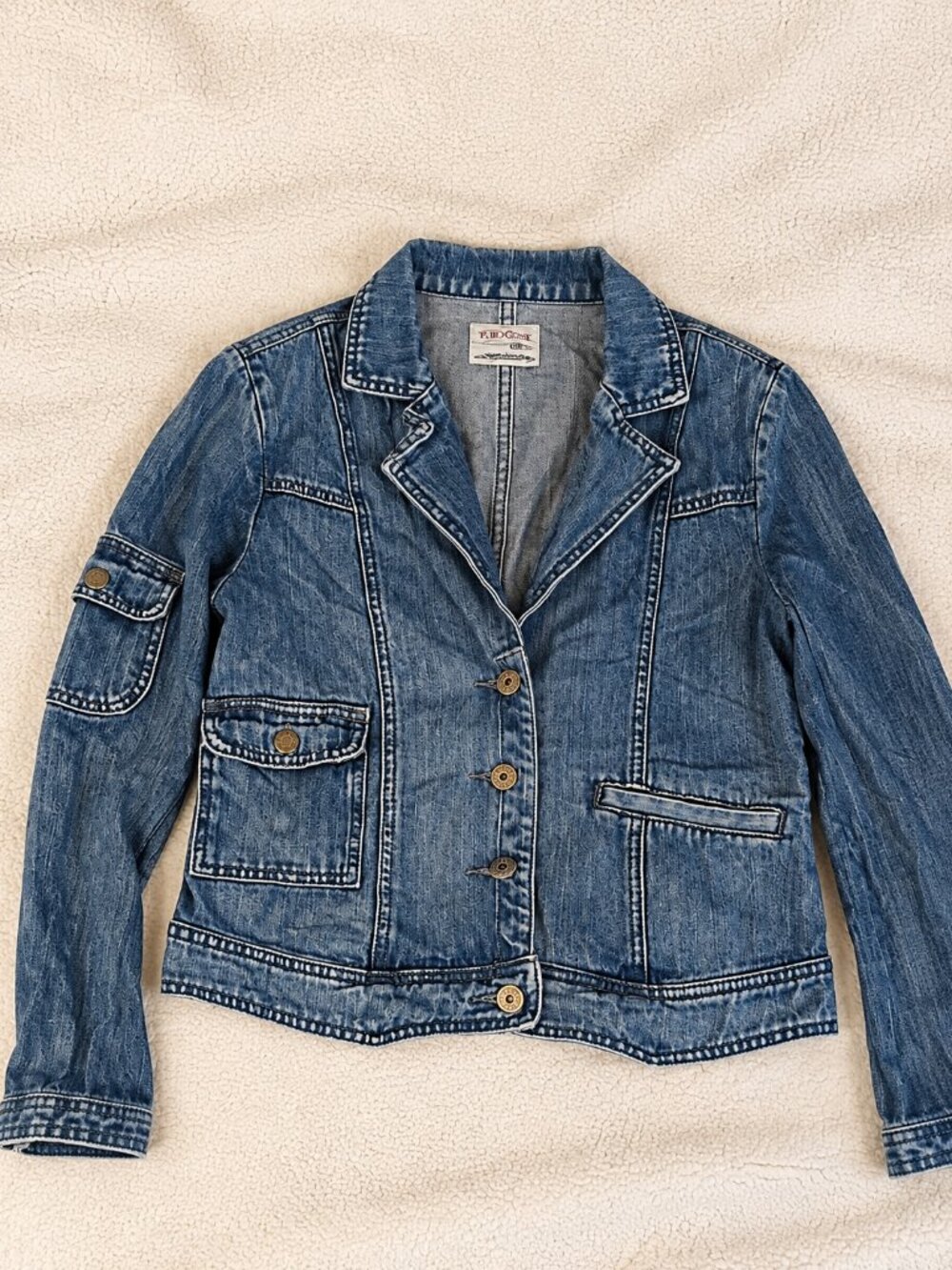 Source Unknown | Jackets & Coats | Source Unknown Faded Blue Womens ...